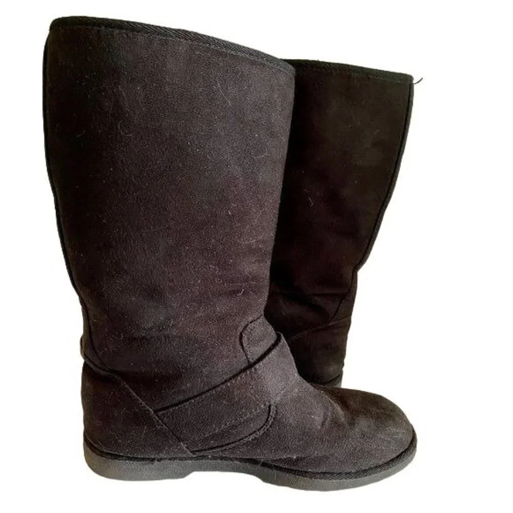 So Black Boots with Buckles Womens Size 7